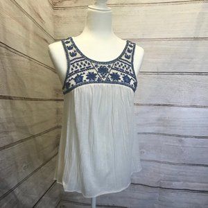 White and Blue Tank Top